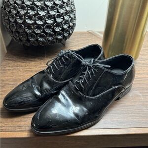 Zara Glossy Black Men's Oxfords